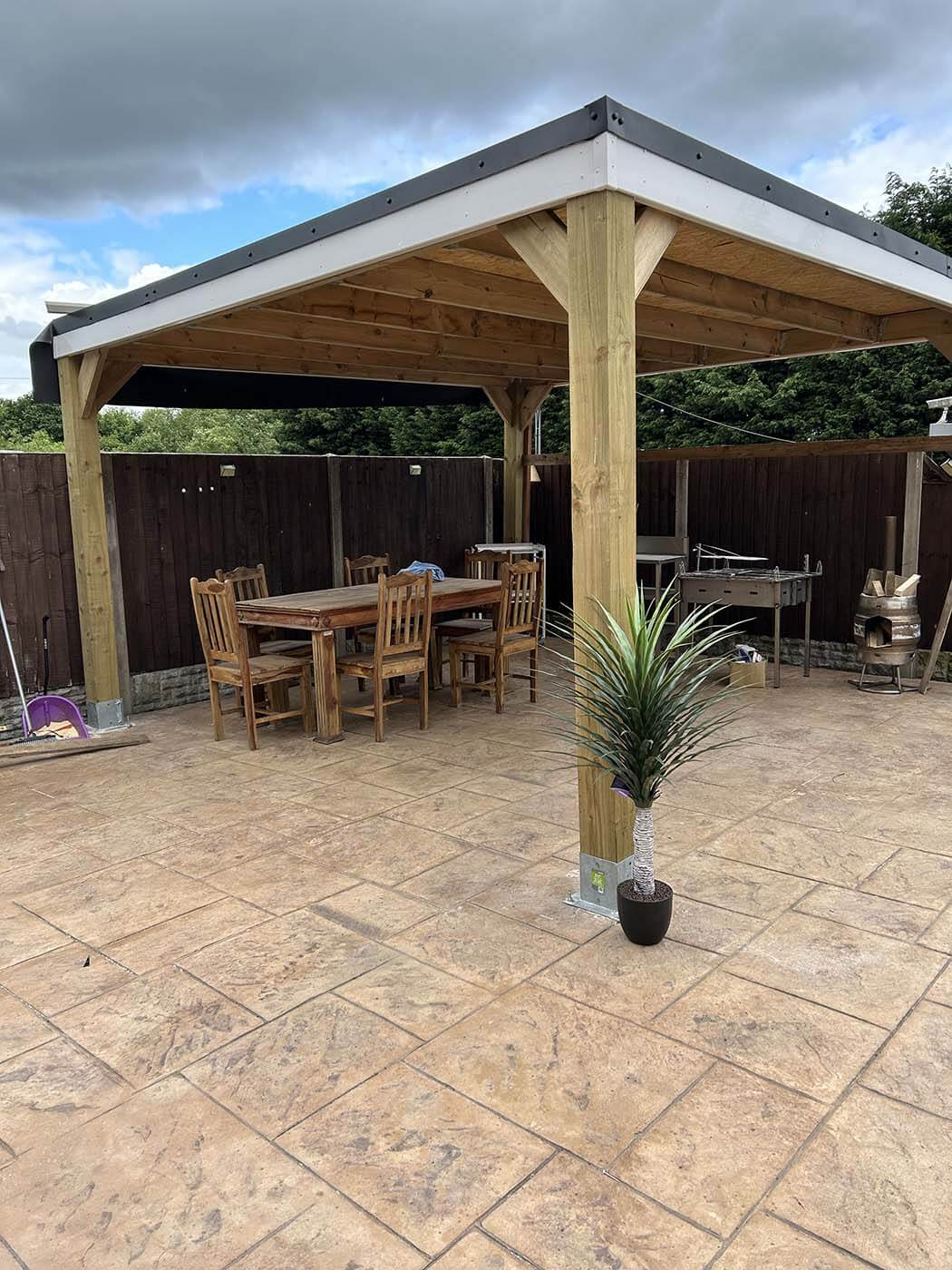 flat gazebo roof walsall